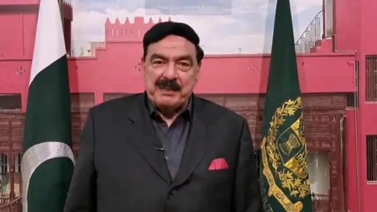 A screengrab from Sheikh Rasheed's video